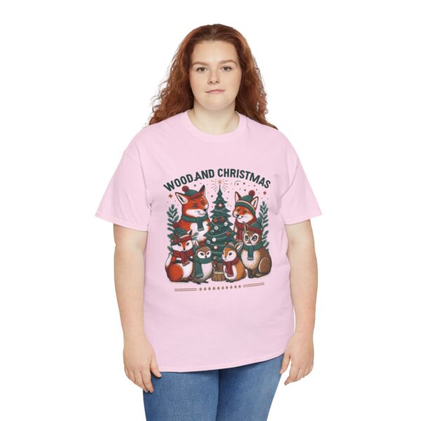 Woodland Christmas Tee, Cozy Holiday Shirt, Animal Lover Gift, Unisex Graphic T-Shirt, Cute Winter Apparel - Image 10
