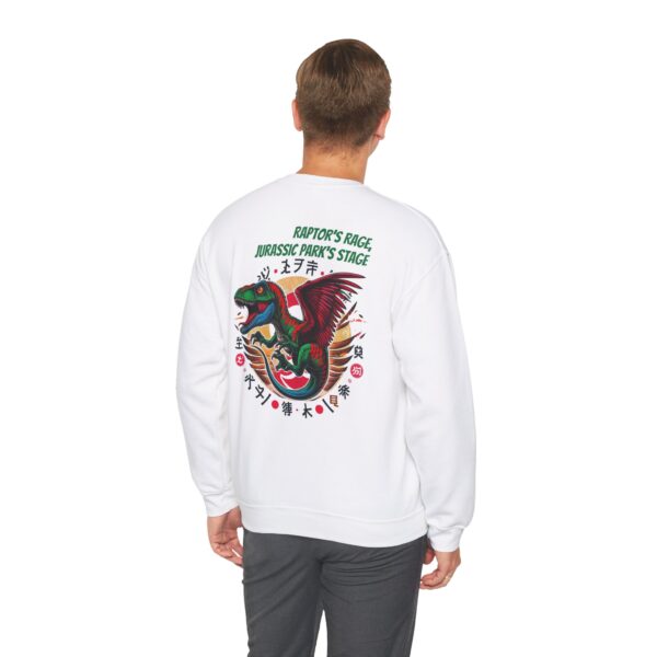 T-Raptor Graphic Sweatshirt, Dinosaur Crewneck Jurrasic Park Sweater, Gift for Dino Lover - Image 6