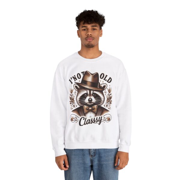 Vintage Classy Raccoon Sweatshirt, Funny Gift for Him/Her, Unisex Pullover for Birthdays, Animal Lover Apparel, Cozy Casual Wear - Image 7
