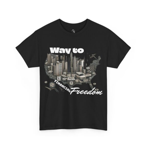 Way to Financial Freedom Unisex Heavy Cotton Tee, Motivational Shirt, Financial Independence Gift, Casual Wear, Inspirational - Image 10