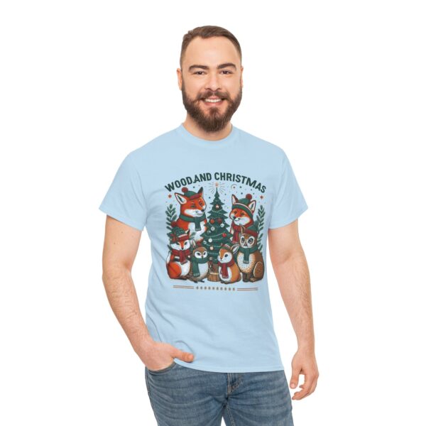Woodland Christmas Tee, Cozy Holiday Shirt, Animal Lover Gift, Unisex Graphic T-Shirt, Cute Winter Apparel - Image 9
