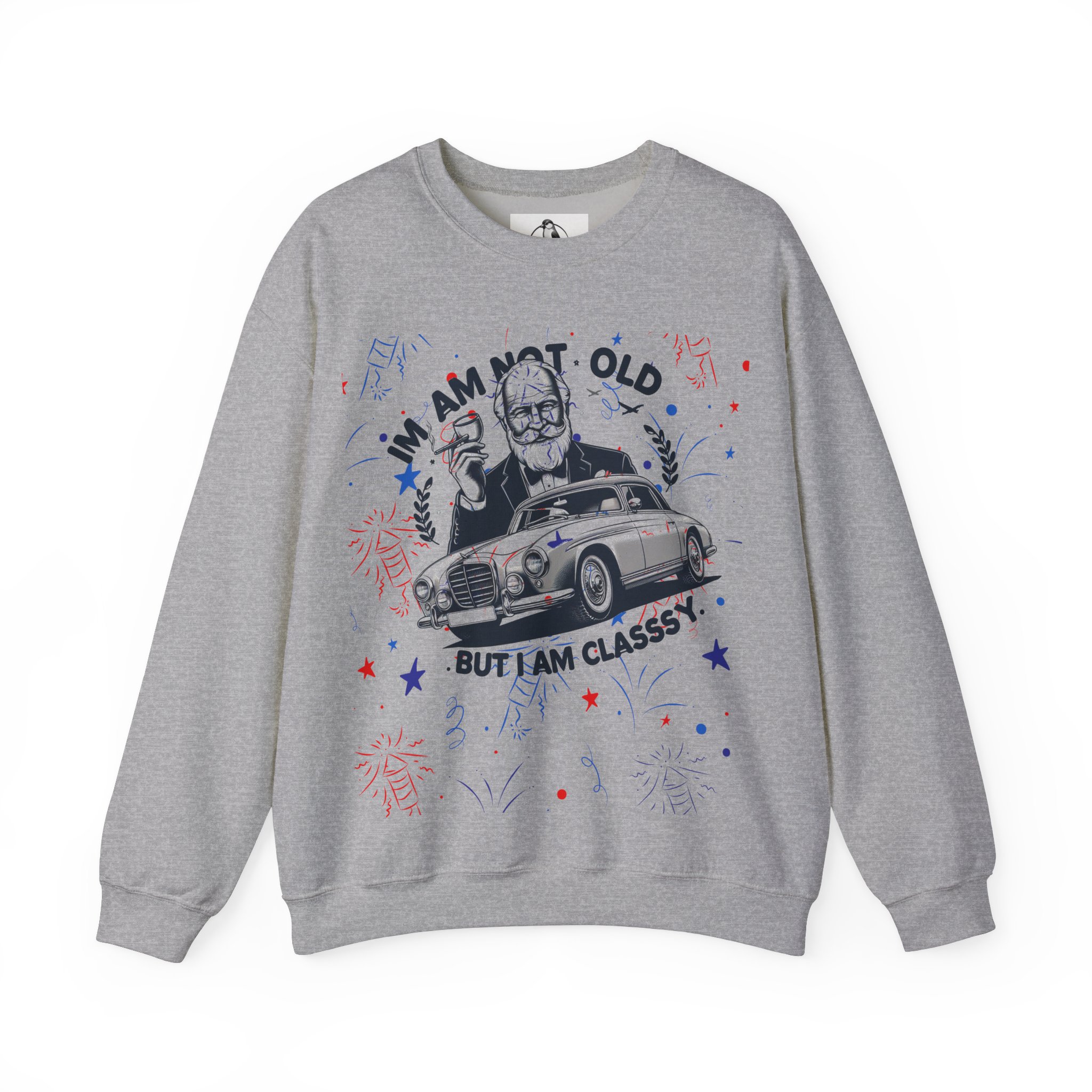 Classy Car Design Unisex Sweatshirt, Funny Graphic Crewneck Jumper, Vintage Vehicle Theme Pullover Top, Cool Gift for Car Lovers, Automotive - Image 8