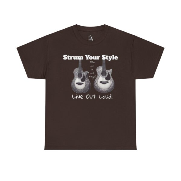 Guitar Lover's Unisex Heavy Cotton Tee - "Strum Your Style, Live Out Loud!" Perfect for Musicians, Gifts, Music Festivals, Concerts, Casual - Image 4