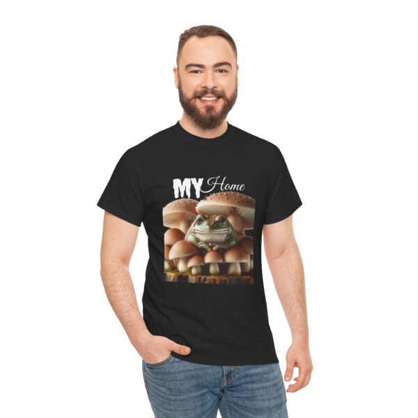 My Home Frog Tee - Quirky T-Shirt for Nature Lovers, Unique Gift, Casual Wear, Eco-Friendly Apparel, Fun Statement Piece - Image 2