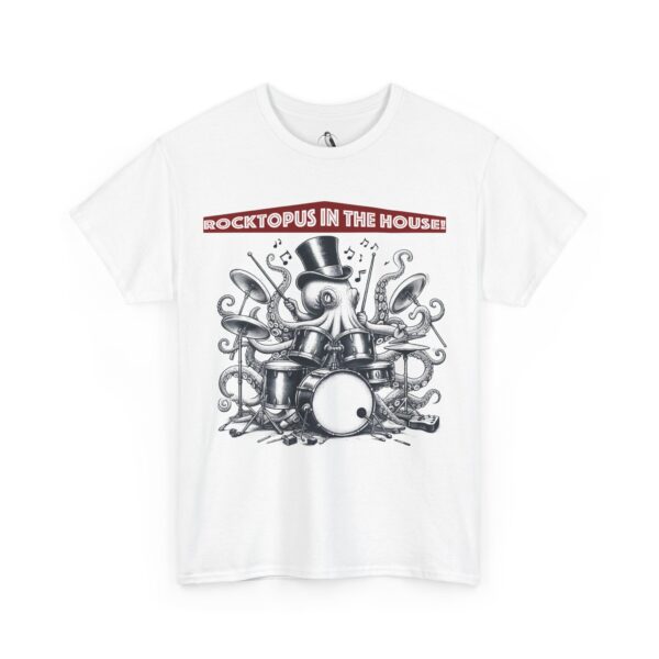 Rocktopus Octopus Drumming Unisex Tee - Fun Music Shirt, Musician t-shirt, Kids Party - Image 4