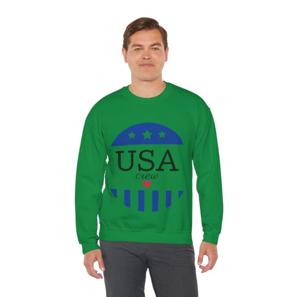 USA Crew Sweatshirt - Patriotic American Flag Design, Fourth of July Gift, Graphic T-shirt - Image 7