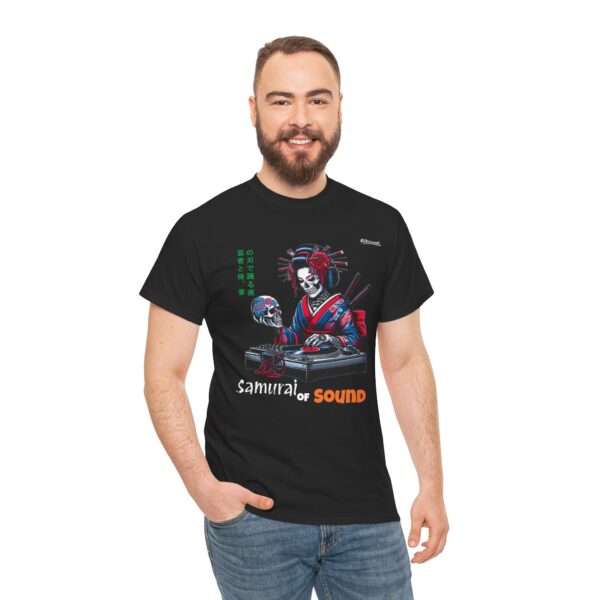 Samurai Geisha playing music Unisex Tee Shirt , Japanese Warrior T-Shirt, Samurai Gift, Geisha Tee, Samurai Warrior Shirt - Image 5