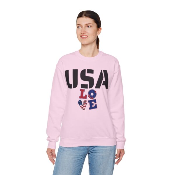 USA Love Unisex Heavy Blend™ Crewneck Sweatshirt, Patriotic Sweatshirt, Comfortable Casual Wear, Graphic t-shirt - Image 8