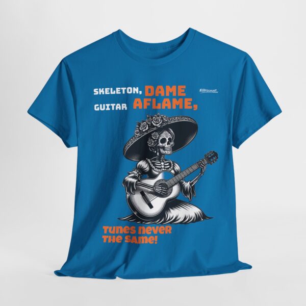 Skeleton Guitarist Unisex Tee, Halloween Shirt, Music Lover Gift, Día de los Muertos Fun, Casual Graphic Tee - Image 9