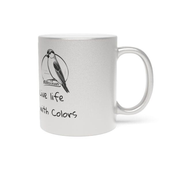 Cosmic Adventure Metallic Mug | Live Life with Color | Unique Art Gifts, Space Lovers, Home Decor, Coffee Cup, Birthday Gift - Image 2