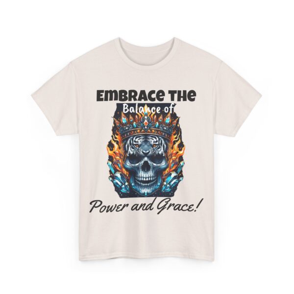 Embrace the Balance Heavy Cotton Tee, Vibrant Graphic Shirt, Unisex T-Shirt, Gift for Him/Her, Fitness & Motivation Apparel - Image 3