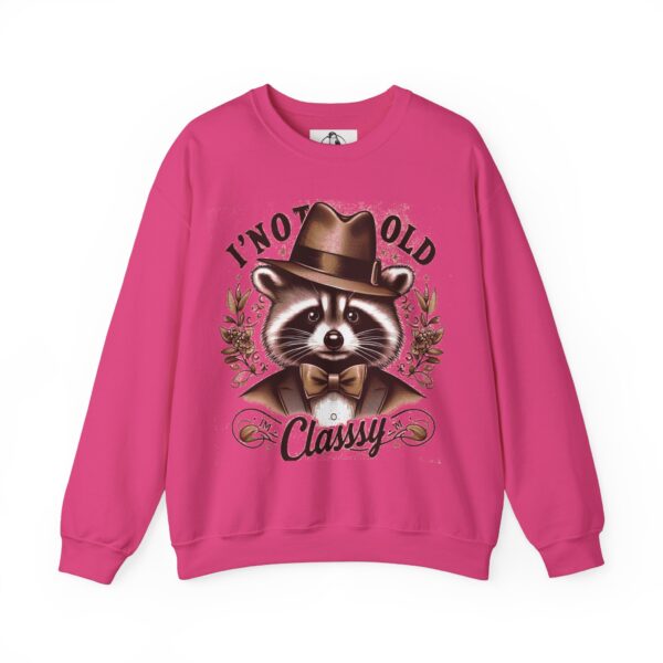 Vintage Classy Raccoon Sweatshirt, Funny Gift for Him/Her, Unisex Pullover for Birthdays, Animal Lover Apparel, Cozy Casual Wear - Image 2