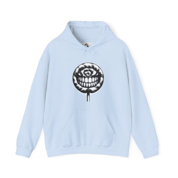 Gothic Lollipop Graphic Hoodie, Cozy Sweatshirt, Halloween Fashion, Unisex Apparel, Streetwear, Fall Style, Gift for Him/Her - Image 9
