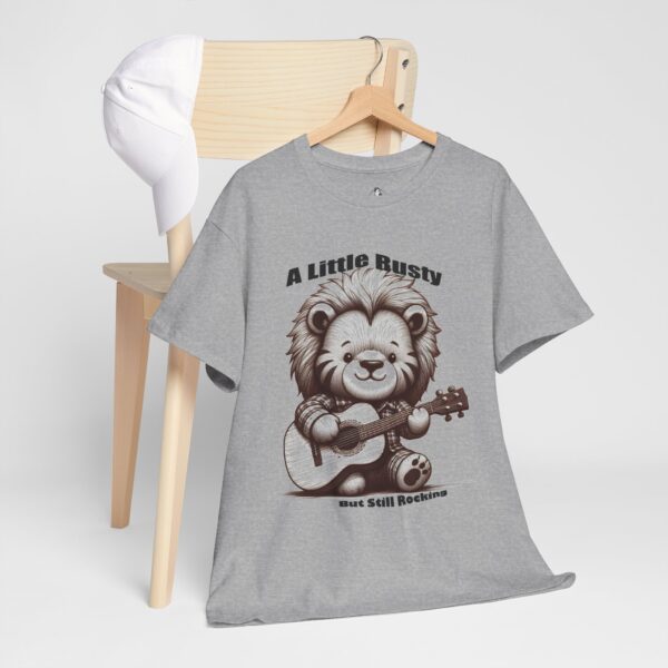 Cute Lion Graphic Tee, Fun Music Lover Shirt, Festival Wear, Unisex Casual Top, A Little Rusty But still rocking - Image 8