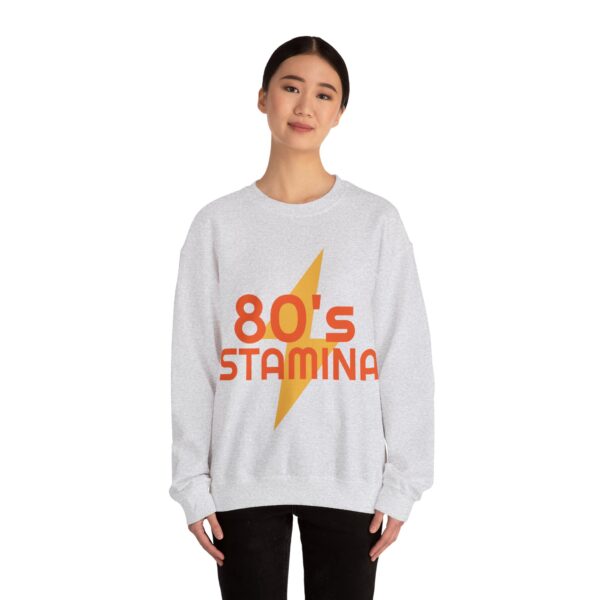 80's Stamina Unisex Sweatshirt - Retro Style, Vintage Apparel, Gift for Nostalgia Lovers, 80s Parties - Image 4