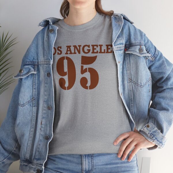 Vintage Los Angeles 95 Unisex Heavy Cotton Tee, Streetwear, Casual Wear, Gift for Travelers, Summer Fashion - Image 8
