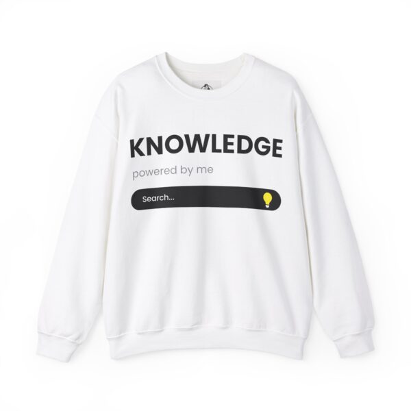 Knowledge Powered Crewneck Sweatshirt, Graphic t-shirt, Motivational Apparel, Educational Inspiration - Image 2