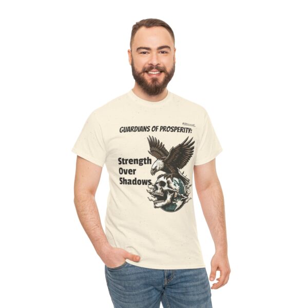 Strength Over Shadows Graphic Tee, Unisex Cotton Tee, Skulls & Eagles Design - Image 10