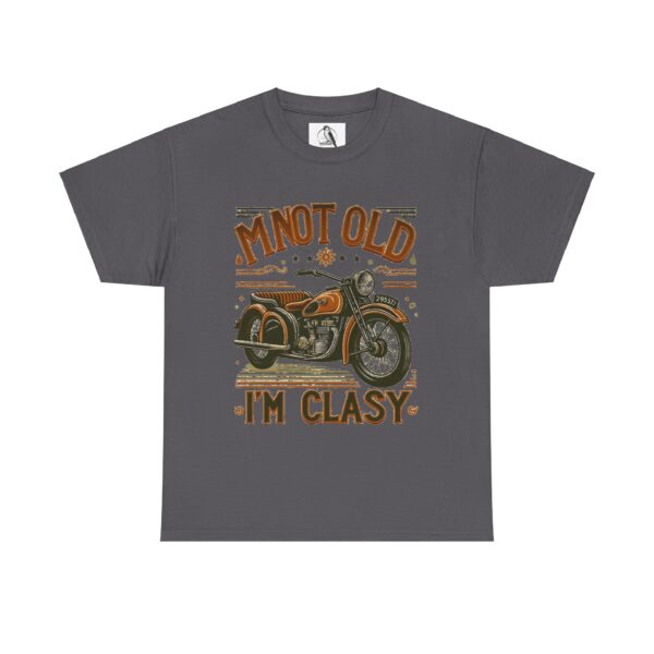 Vintage Motorcycle Tee - Not Old I am Clasy, Funny Gift for Bikers, Unisex Cotton T-Shirt for Birthdays, Father's Day, Casual Wear
