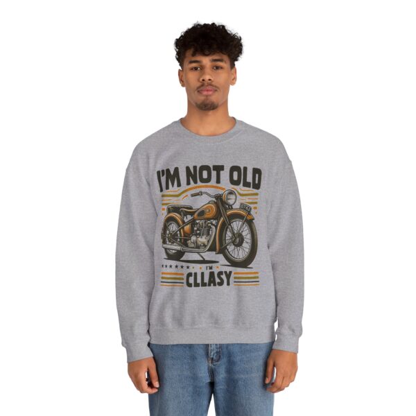 Vintage Motorcycle Humor Sweatshirt, Fun Gift for Riders, Perfect for Birthdays, Casual Style, Unisex Crewneck - Image 2