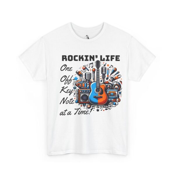 Rockin' Life One off Key note at a time Music Tee - Perfect for Music Lovers, Concerts, Gifts for Musicians, Casual Style