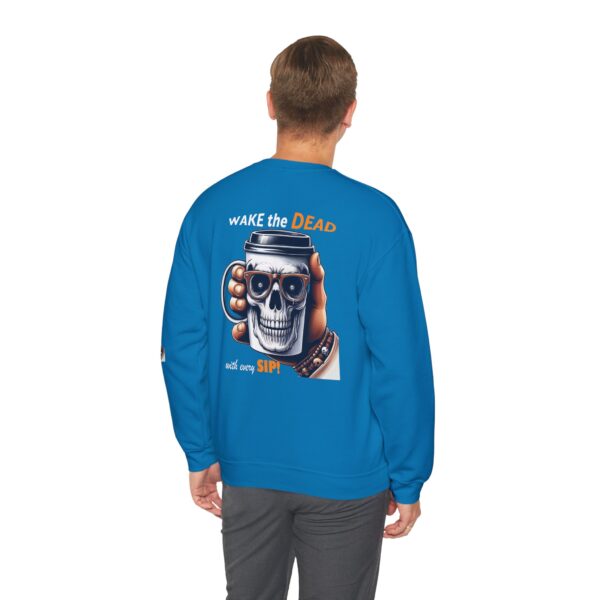 Wake the Dead Sweatshirt - Unisex Heavy Blend Crewneck, Skull Design, Casual Wear, Coffee Lovers - Image 21