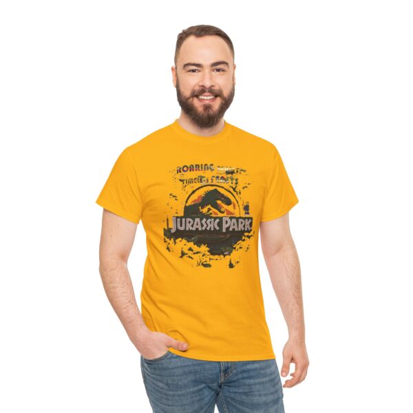 Jurassic Park Dinosaur Tee, Roaring Dino Shirt, Unisex Cotton T-Shirt, Gift for Paleontology Fans, Dinosaur Lover Tee - Image 6
