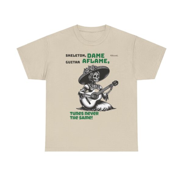 Skeleton Guitarist Unisex Tee, Halloween Shirt, Music Lover Gift, Día de los Muertos Fun, Casual Graphic Tee - Image 3