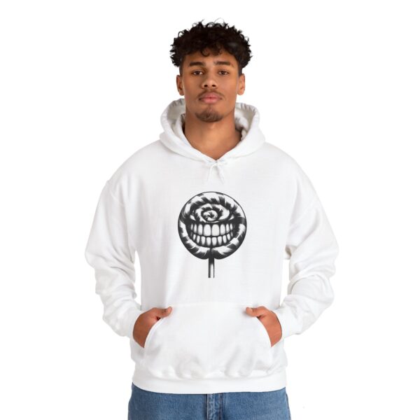 Gothic Lollipop Graphic Hoodie, Cozy Sweatshirt, Halloween Fashion, Unisex Apparel, Streetwear, Fall Style, Gift for Him/Her - Image 4
