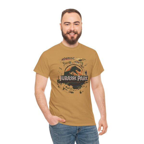 Jurassic Park Dinosaur Tee, Roaring Dino Shirt, Unisex Cotton T-Shirt, Gift for Paleontology Fans, Dinosaur Lover Tee - Image 7