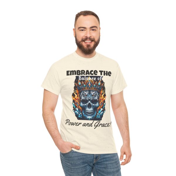 Embrace the Balance Heavy Cotton Tee, Vibrant Graphic Shirt, Unisex T-Shirt, Gift for Him/Her, Fitness & Motivation Apparel - Image 5
