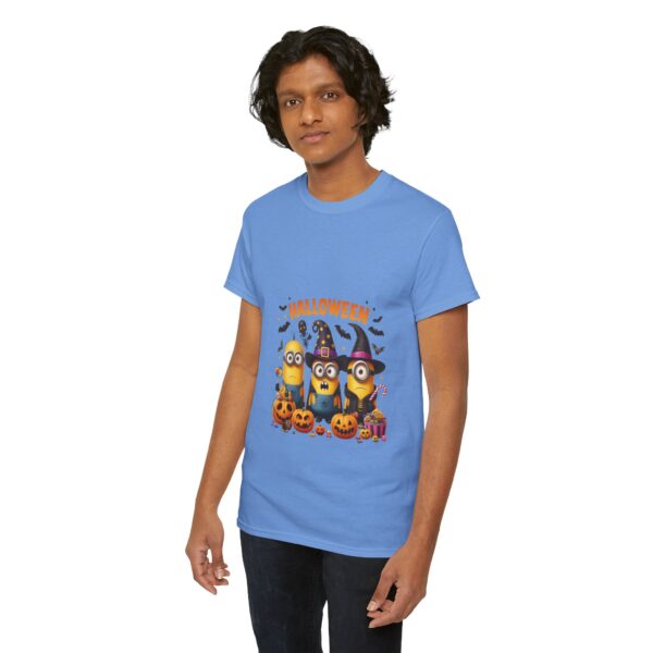 Halloween Minions Unisex Heavy Cotton Tee, Fun Costume Party Shirt, Great for Kids and Adults, Perfect Halloween Gift, Festive Apparel - Image 2
