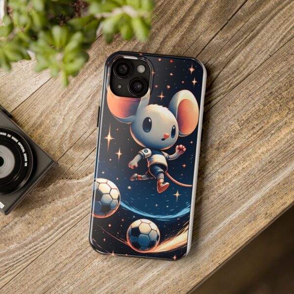 Space Mouse Soccer Phone Case - Trendy Tough Cases for Soccer Fans, Cute Animal Design, Kids Gift, Phone Accessories, Unique Cover - Image 10
