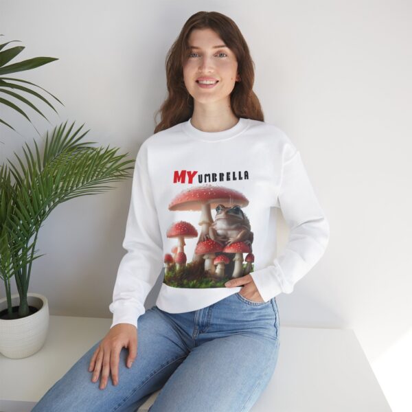 My Umbrella Funny Crewneck Sweatshirt, Cozy Mushroom Sweatshirt, Gifts for Nature Lovers, Cute Sweatshirt for Friends, Unisex Fall Fashion, - Image 2