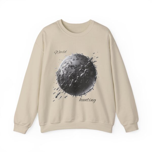 World Hunting Sweatshirt, Cozy Crewneck, Eco-Friendly Gift, Unisex Clothing, Perfect for Earth Day, Eco-Conscious Fashion - Image 3