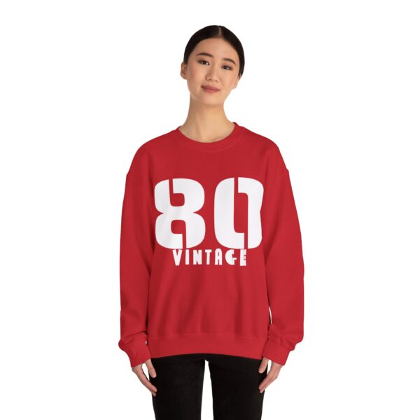 Vintage 80 Graphic Unisex Crewneck Sweatshirt, Retro Pullover Jumper, Number Eighty Sweater, Men - Image 6