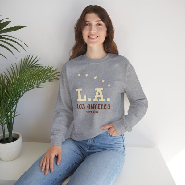 Los Angeles Stars Unisex Crewneck Sweatshirt - Cozy Fashion for LA Lovers, Gift for Travelers, Casual Chic, Spring Style, Every Day Wear - Image 2
