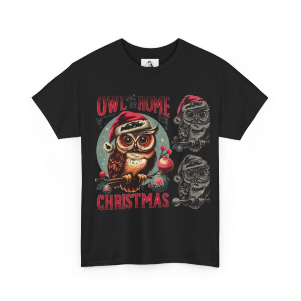 Owl Home for Christmas Tee, Cozy Winter Apparel, Holiday Gift for Owl Lovers, Cute Christmas Shirt