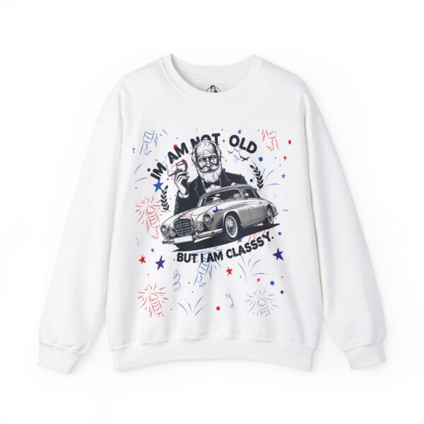 Classy Car Design Unisex Sweatshirt, Funny Graphic Crewneck Jumper, Vintage Vehicle Theme Pullover Top, Cool Gift for Car Lovers, Automotive - Image 9