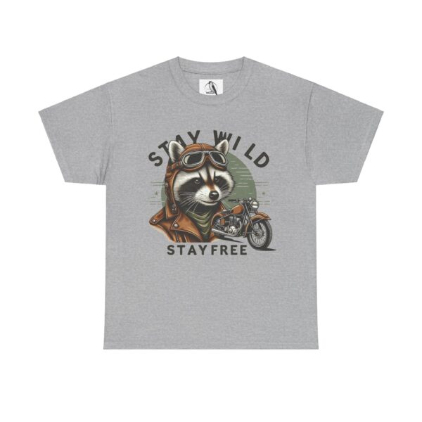 Stay Wild Raccoon Tee, Adventure Shirt, Biker Gift, Fun Graphic T-Shirt, Casual Wear, Vintage Vibe - Image 2
