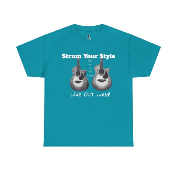 Guitar Lover's Unisex Heavy Cotton Tee - "Strum Your Style, Live Out Loud!" Perfect for Musicians, Gifts, Music Festivals, Concerts, Casual - Image 10