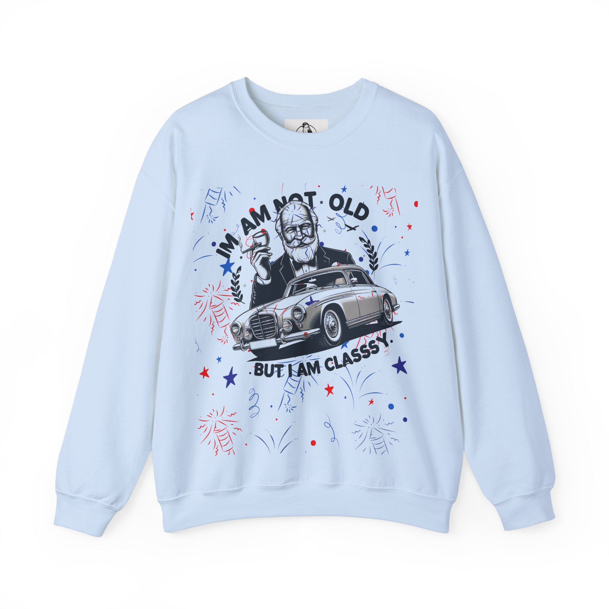 Classy Car Design Unisex Sweatshirt, Funny Graphic Crewneck Jumper, Vintage Vehicle Theme Pullover Top, Cool Gift for Car Lovers, Automotive
