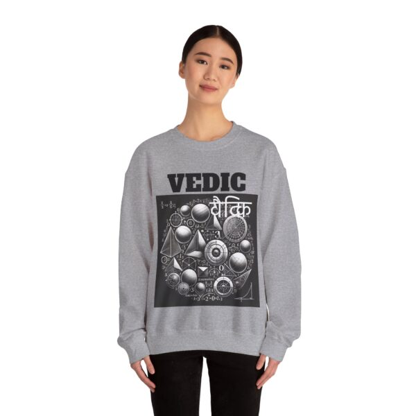 Vedic Geometry Crewneck Sweatshirt, Spiritual Fashion, Gift for Yogis, Cozy Layer, Graphic Sweatshirt, Meditation Apparel - Image 7