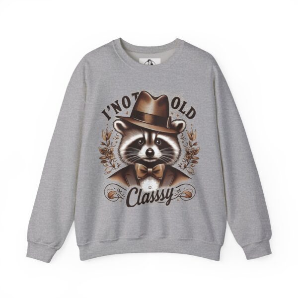 Vintage Classy Raccoon Sweatshirt, Funny Gift for Him/Her, Unisex Pullover for Birthdays, Animal Lover Apparel, Cozy Casual Wear - Image 5