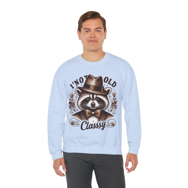 Vintage Classy Raccoon Sweatshirt, Funny Gift for Him/Her, Unisex Pullover for Birthdays, Animal Lover Apparel, Cozy Casual Wear - Image 4
