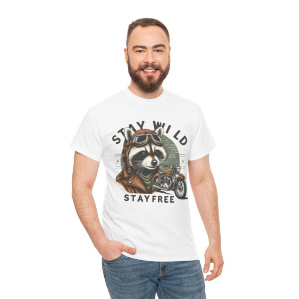 Stay Wild Raccoon Tee, Adventure Shirt, Biker Gift, Fun Graphic T-Shirt, Casual Wear, Vintage Vibe - Image 9