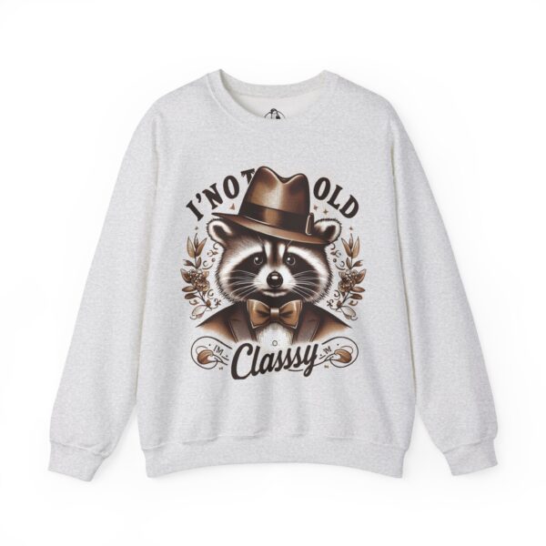 Vintage Classy Raccoon Sweatshirt, Funny Gift for Him/Her, Unisex Pullover for Birthdays, Animal Lover Apparel, Cozy Casual Wear