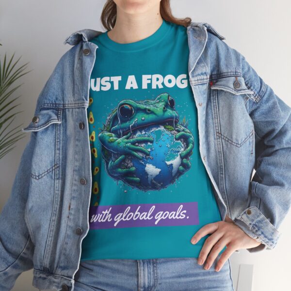 Quirky Frog Graphic Tee - Eco-Friendly Gift, Nature Lover Apparel, Casual Wear, Fun Animal Shirt - Image 9