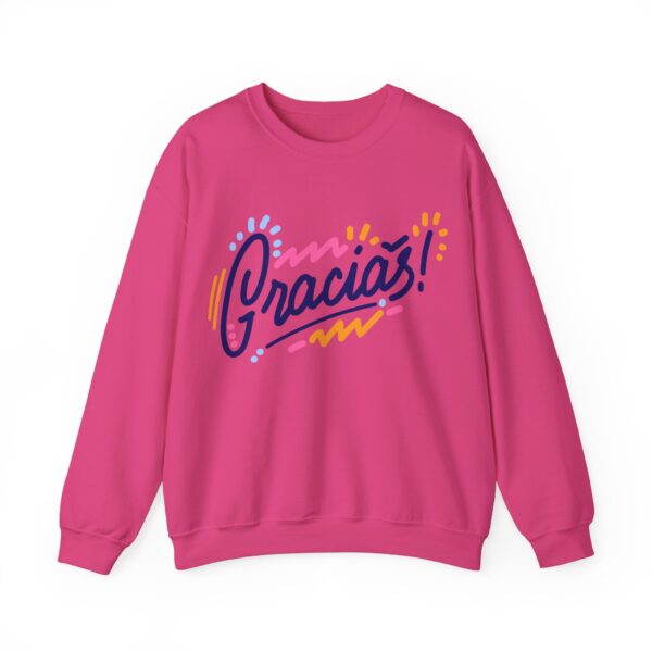 Gracías! Unisex Heavy Blend Sweatshirt, Cozy Gift for Her, Cute Casual Wear, Thank You Appreciation - Image 3