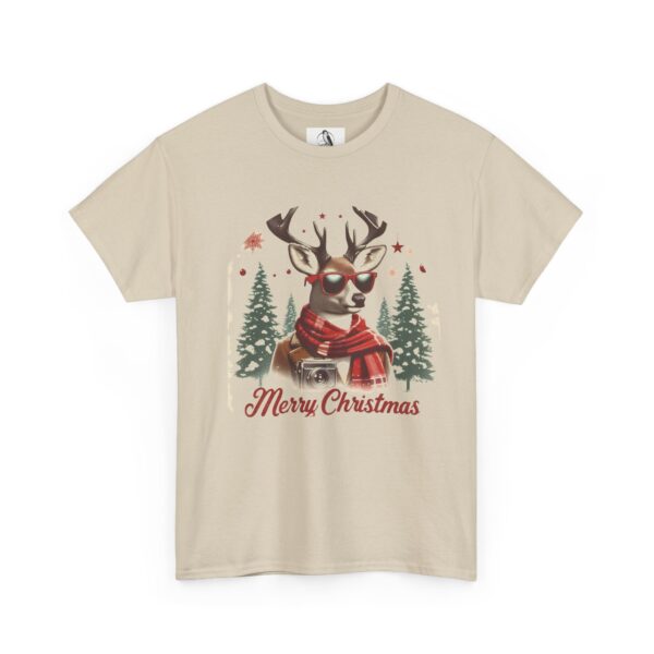 Festive Deer Christmas Tee -  Christmas Party Shirt, Winter Apparel, Funny Graphic - Image 5